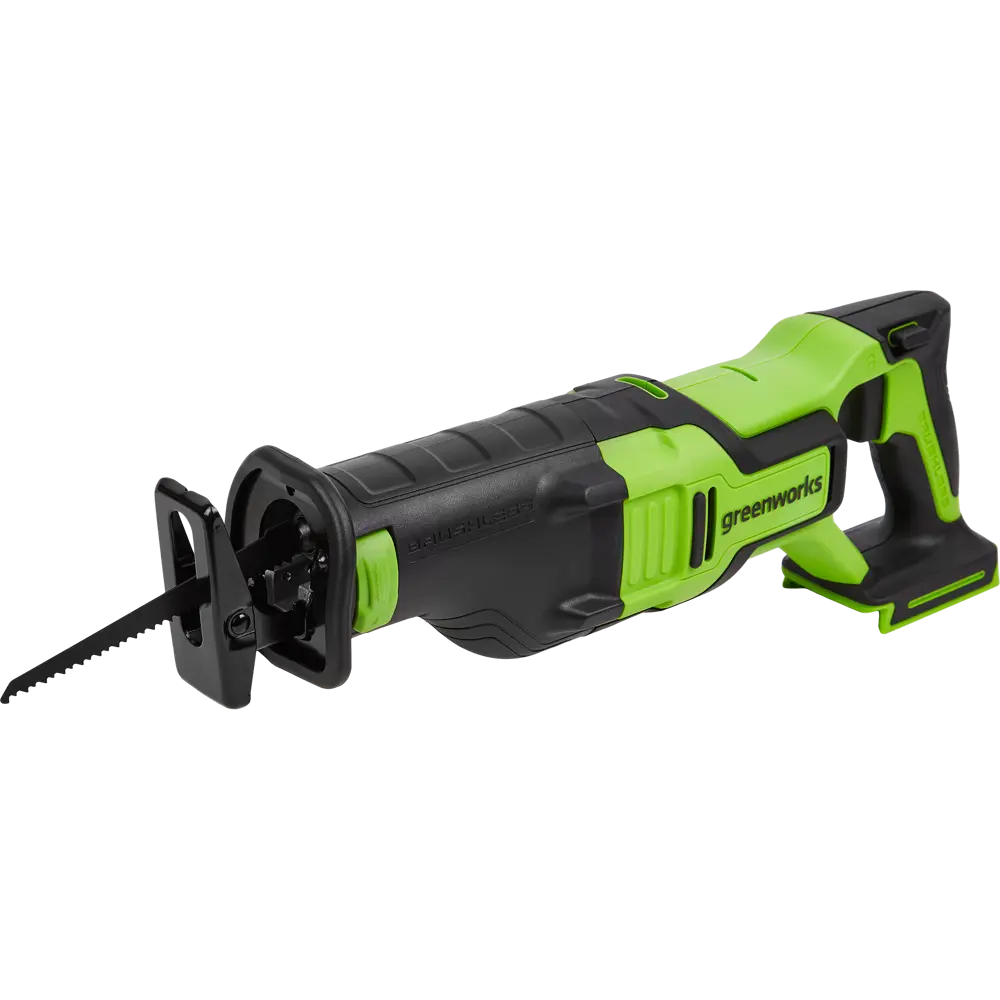 Пила сабельная аккумуляторная бесщеточная Greenworks GD24RS, 24 В Li-Ion, без АКБ и ЗУ 84916214 STLM-2178913 