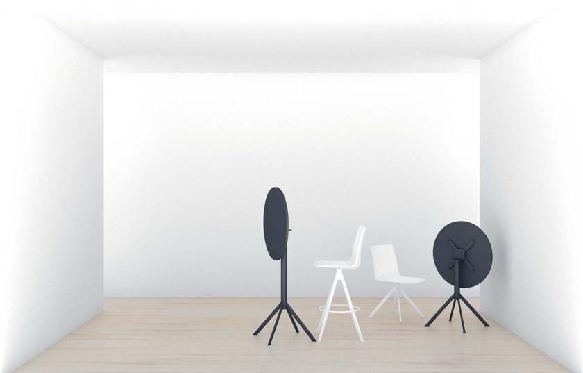 Ares Line Круглый высокий стол из стали Liner sun-id-1507512 - Вид №2