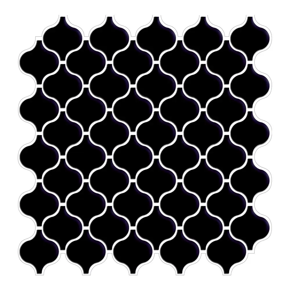 Наклейка декоративная 3D мозаика Черная грация 25x25 см FBRUSH STLM-2169655