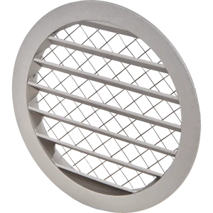 Решётка вентиляционная с сеткой Ore Alu D160 мм металл цвет нержавеющая сталь