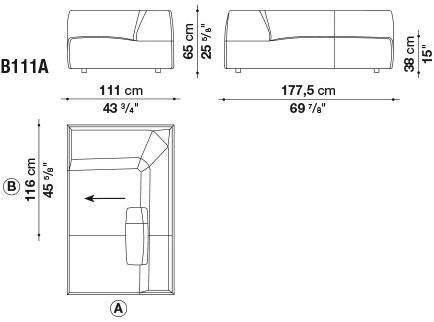B&B Italia Модульный диван из ткани Bend sun-id-1452964 - Вид №9