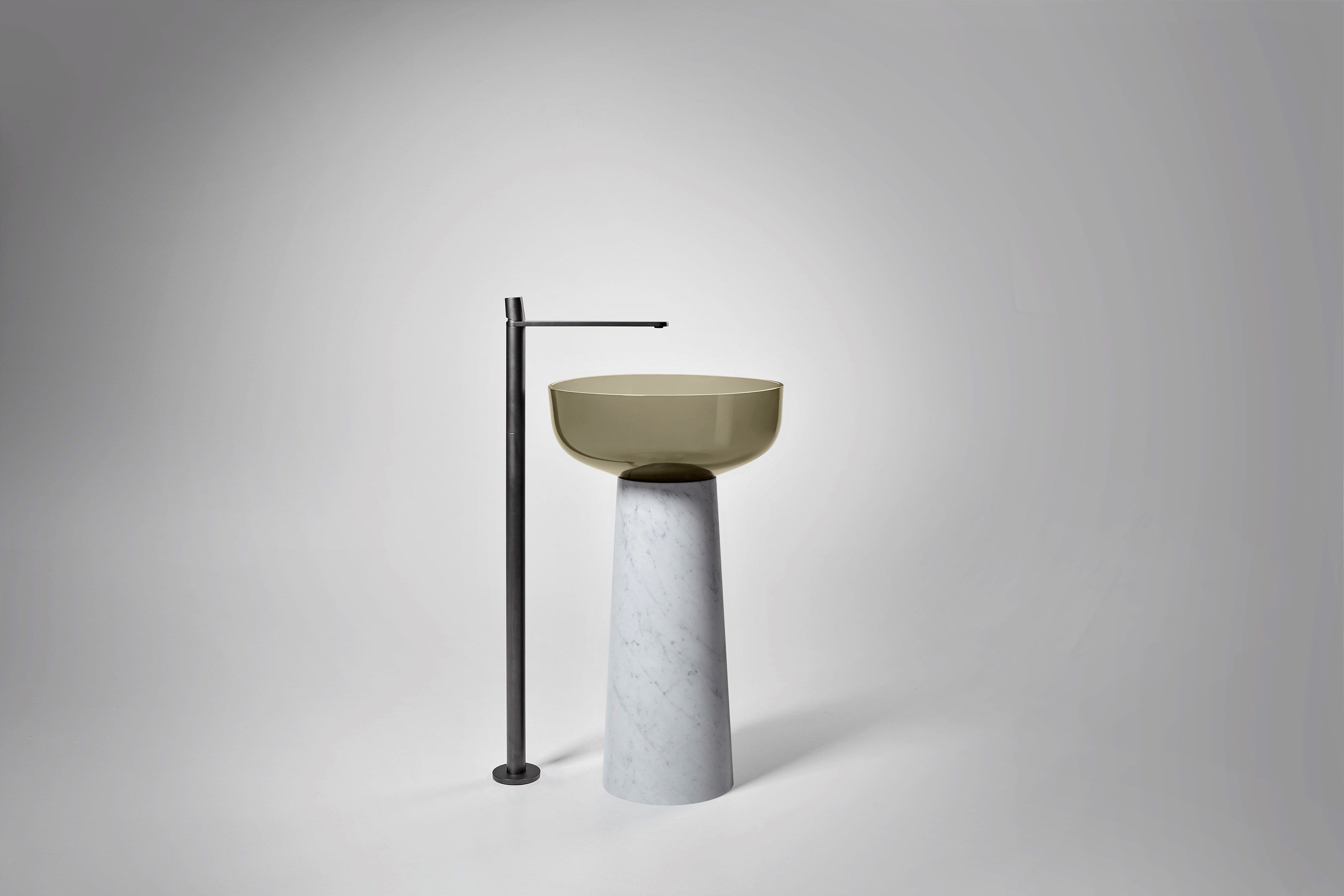 Каррарский мрамор отдельно стоящий круглый умывальник Antoniolupi ALBUME10 + ALBUME21 ARCH-00067725 - Вид №17