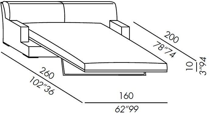 Meridiani Диван-кровать со съемным чехлом из ткани James sun-id-1402866 - Вид №2
