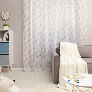 Тюль на ленте Сонный мишка 300x280 см цвет голубой 85375912 STLM-2154858