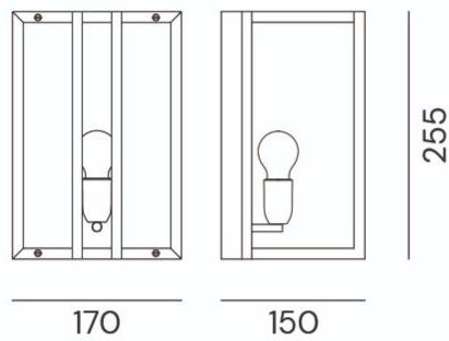 Il Fanale Бра для наружного освещения из латуни и стекла Quadro 262.07.ot - Вид №1