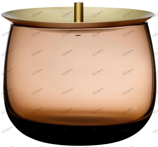 NUDE Хрустальный контейнер с латунной крышкой Beret sun-id-1452306