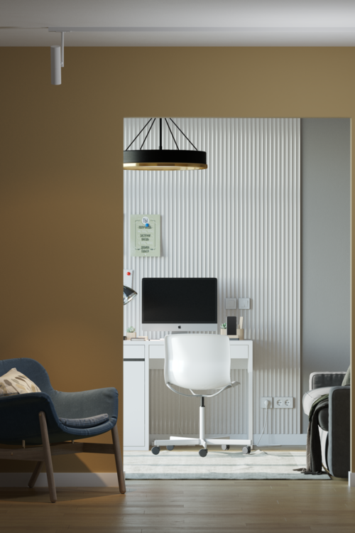 Стеновая 3D панель из реек  AP122506.91 HANNAHHOLZ  - Вид №1