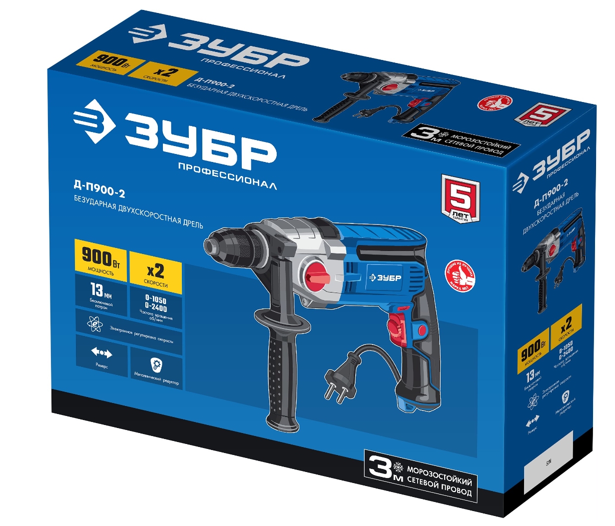 Дрель  ЗУБР Д-П900-2 5451694 STDN-0151165 - Вид №6