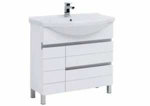 Тумба с раковиной Aquanet Доминика 90 R белый (раковина Эльбрус)