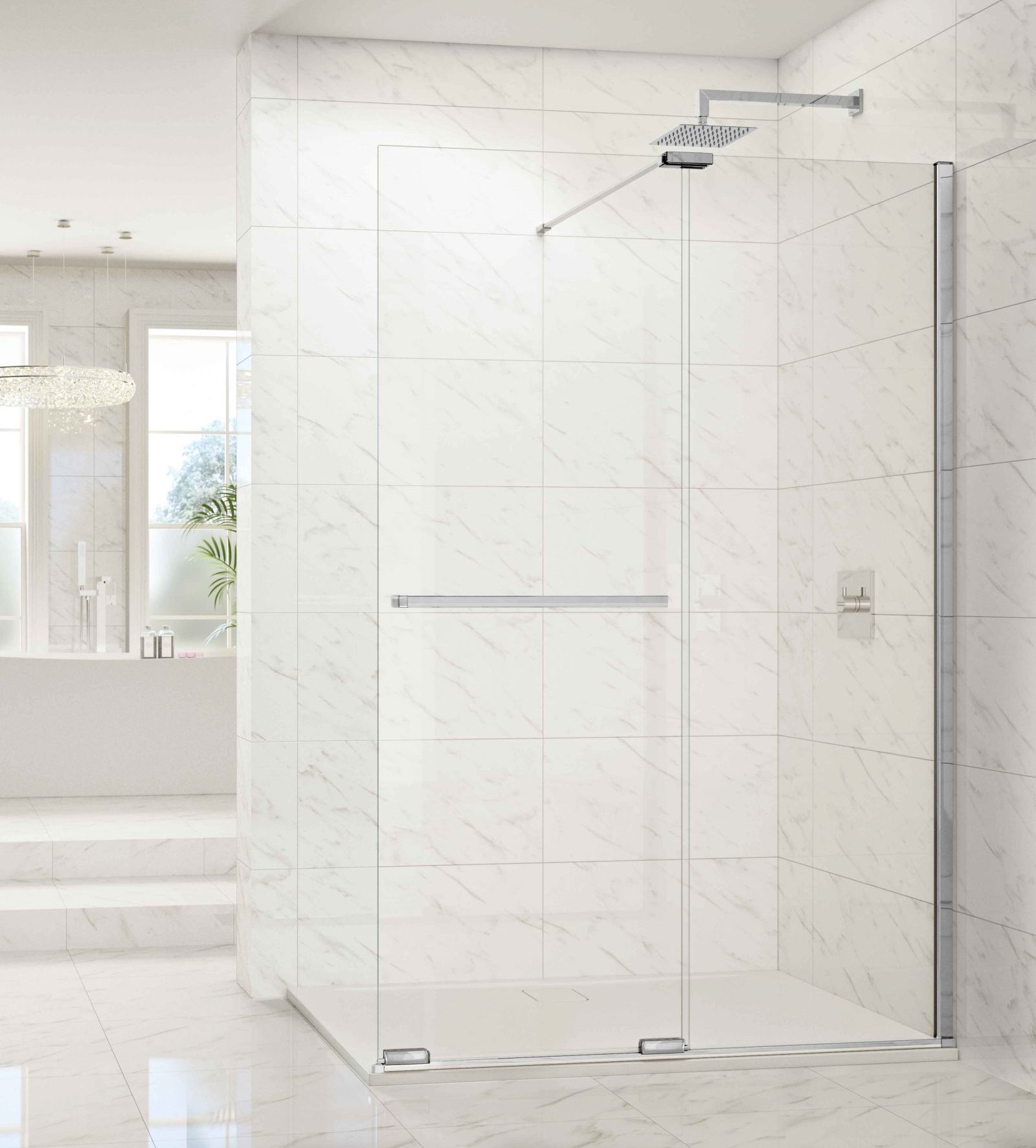 Душевая перегородка ARXFSL110SWE L or R Merlyn Arysto X Хромированный  - Вид №1