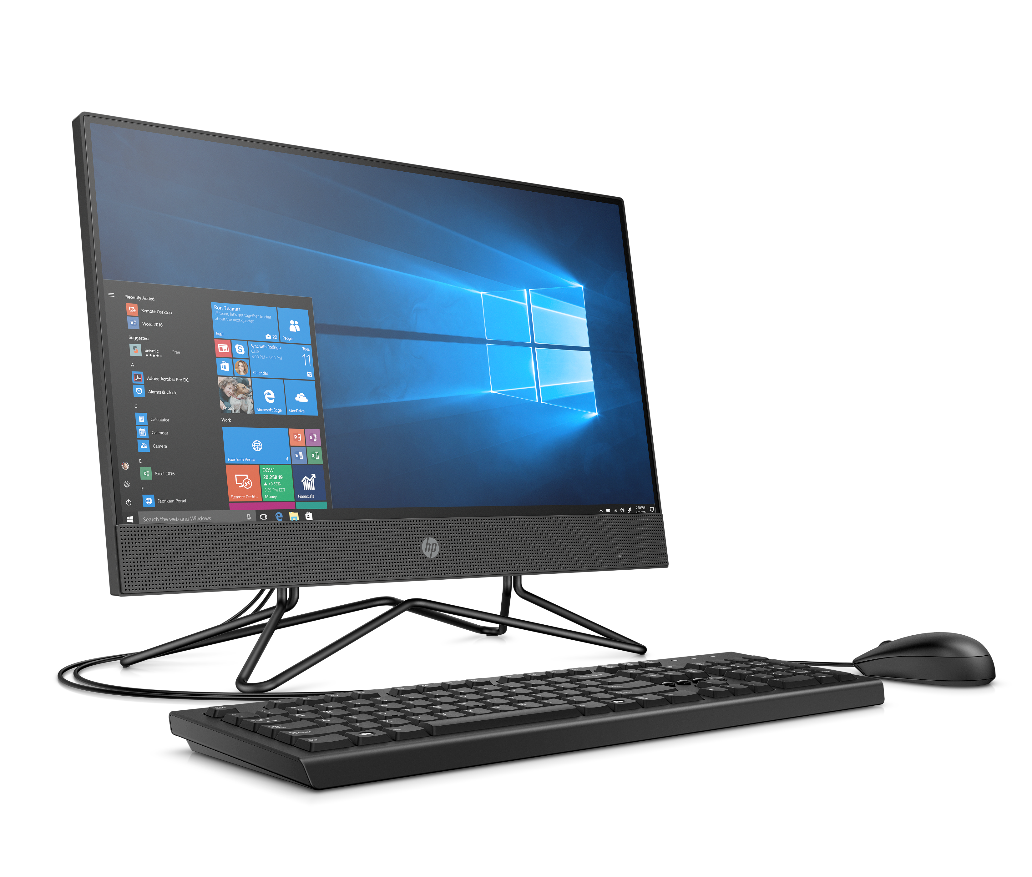 9UG19EA#ACB 205 g4 aio 21,5" nt 21.5"(1920x1080 (матовый))/amd ryzen 3 3250u(2.6ghz)/8192mb/256pcissdgb/dvdrw/wifi/war 1y/w10pro + iron gray HP Santreyd  - Вид №1