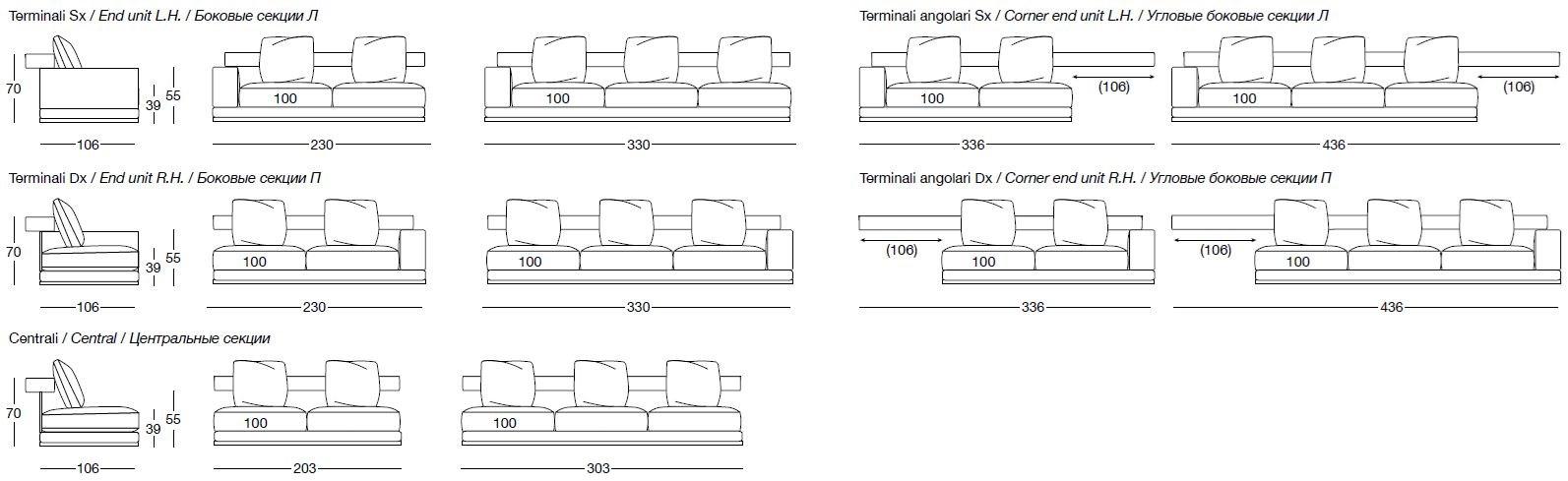 Longhi Секционный кожаный диван Loveluxe 2015 – regency collection W 597 - Вид №2
