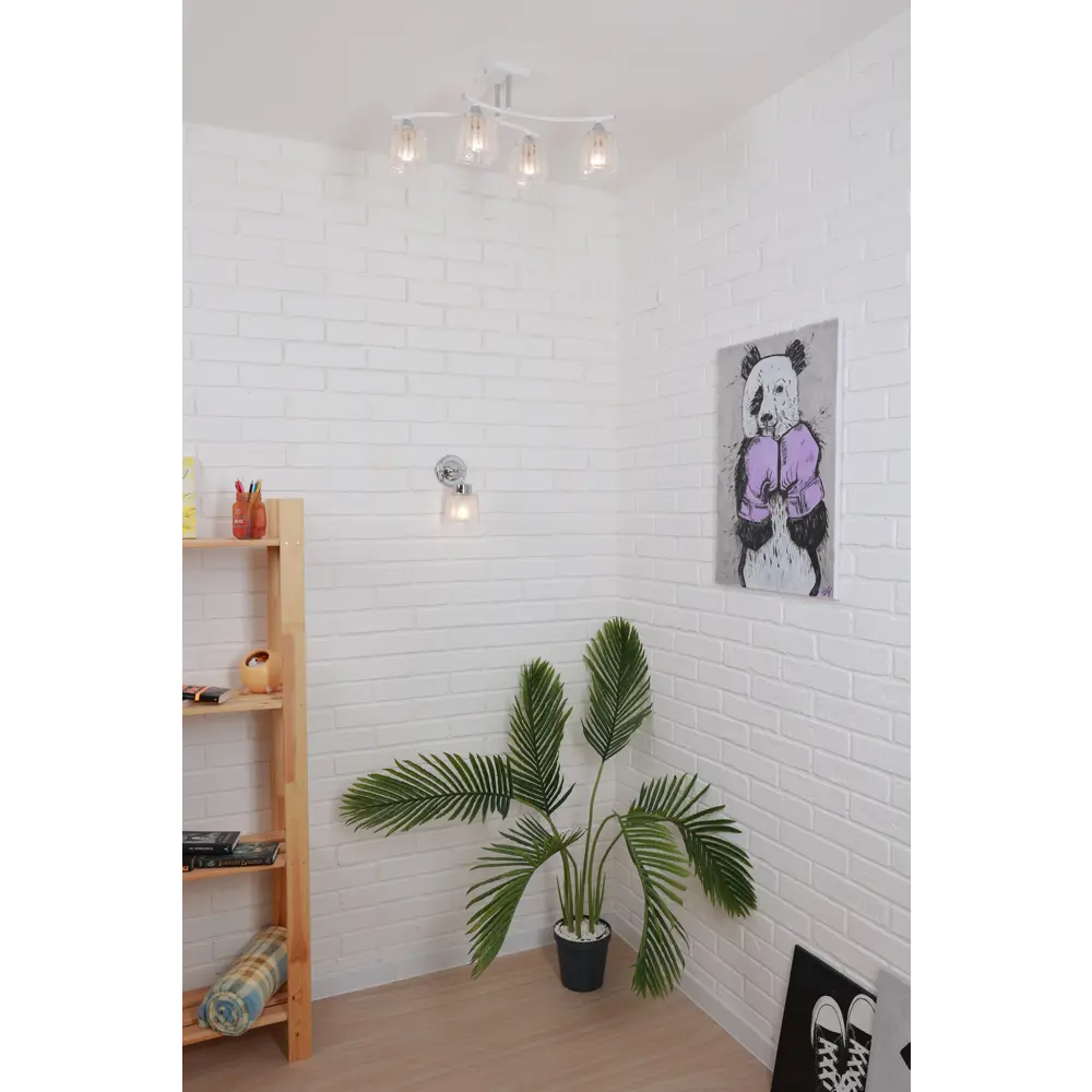 Люстра потолочная «Nares» 4 лампы 12 м² цвет белый SCHAFFNER STLM-2123268 - Вид №12