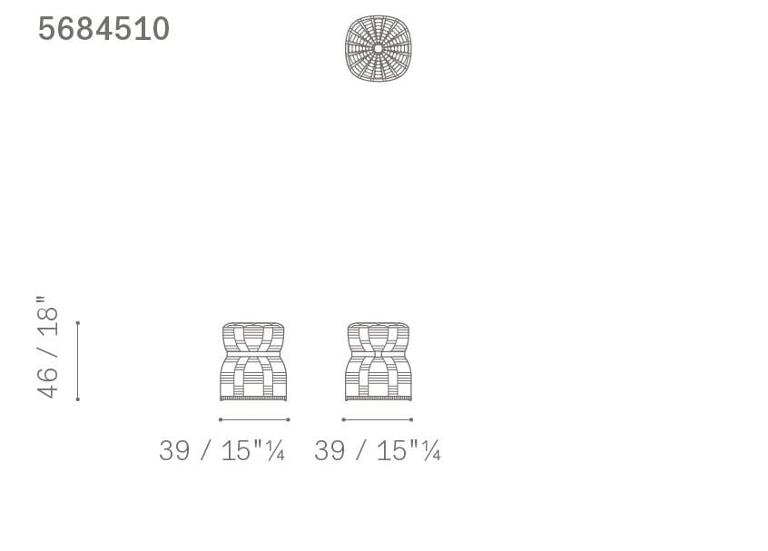 Морская веревка сад пуфик Poltrona Frau коллекция-диваны и кресла ARCH-00092272 - Вид №16