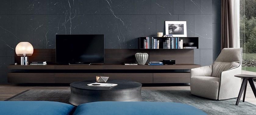 Poliform Модульная лакированная стенка для хранения с подставкой под телевизор sun-id-1460322 - Вид №8