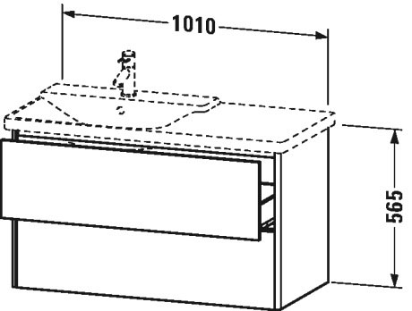 Тумбочка подвесная XSquare #XS4185 1010 x 473 мм Duravit XS418504343 - Вид №1