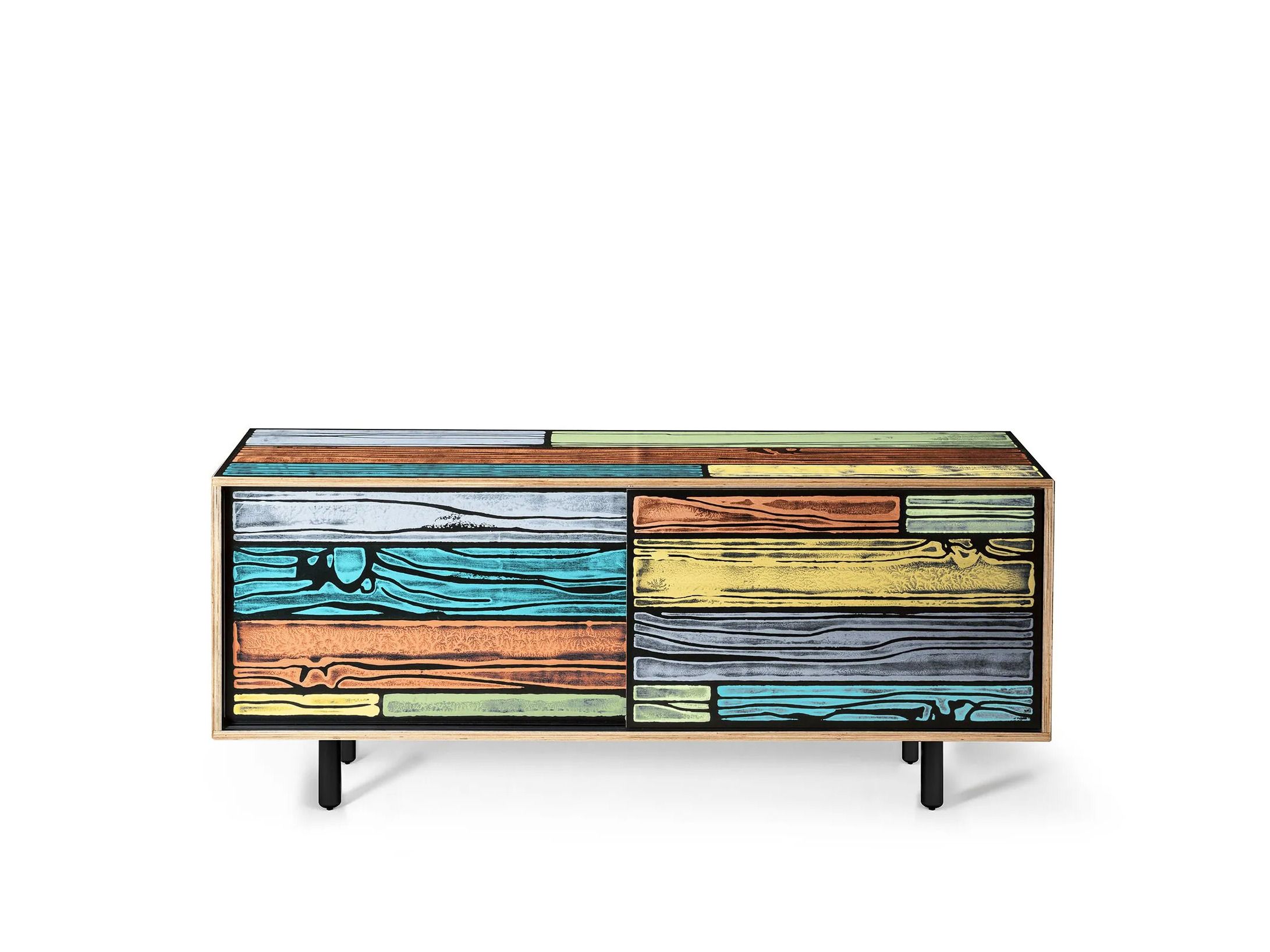 Низкая фанера ТВ шкаф с раздвижными дверями Established&Sons Wrongwoods ARCH-00139945