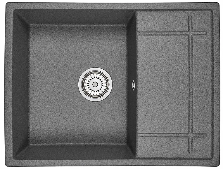 6501, ГРАФИТ (ЧЁРНО-СЕРЫЙ), кухонная мойка, кварц