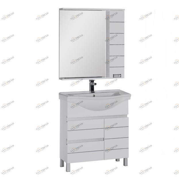 Комплект мебели Aquanet Доминика 80 б\к белый 00172411