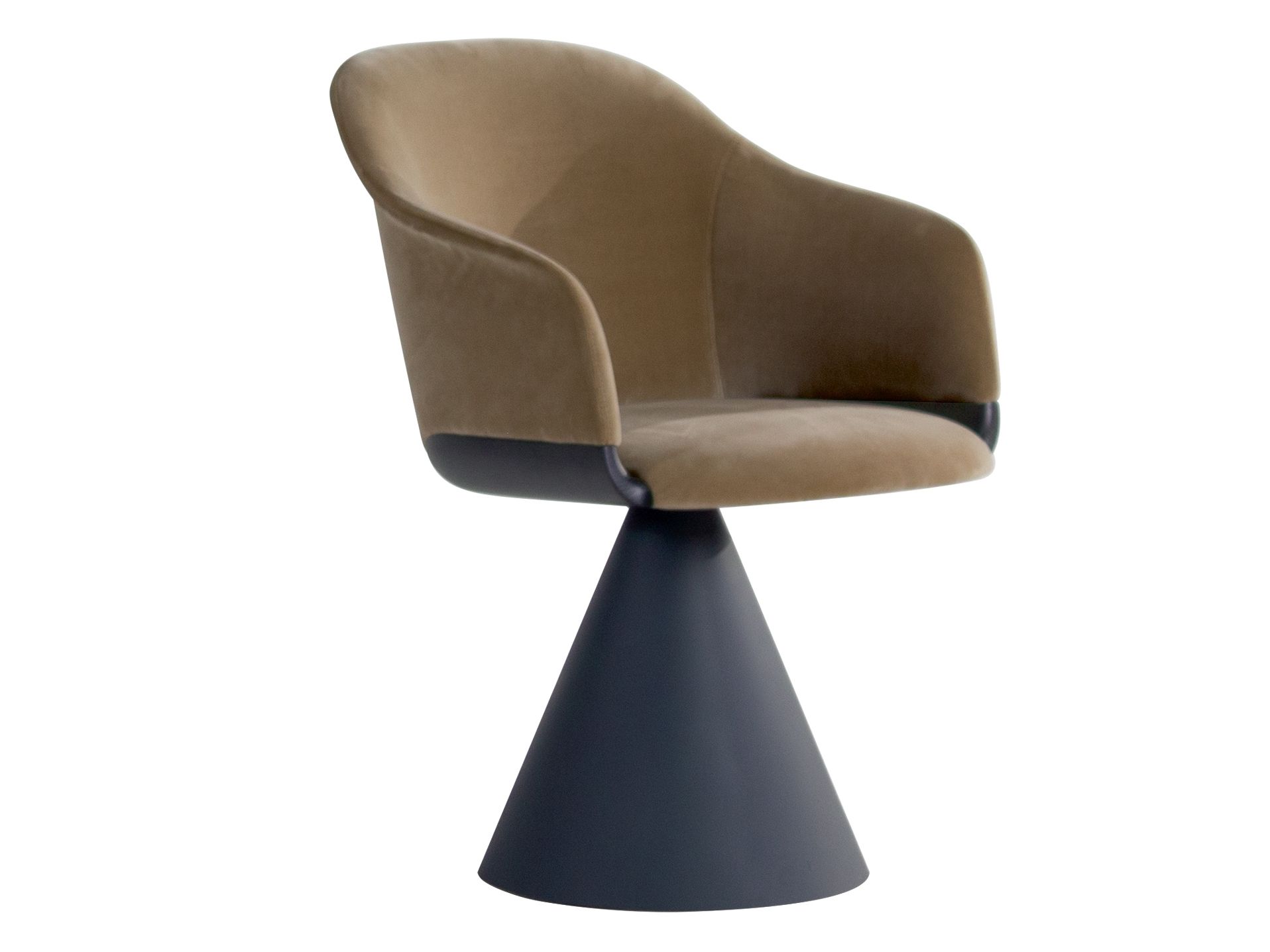 Кожаное вращающееся мягкое кресло с подлокотниками Potocco Lyz ARCH-00122300