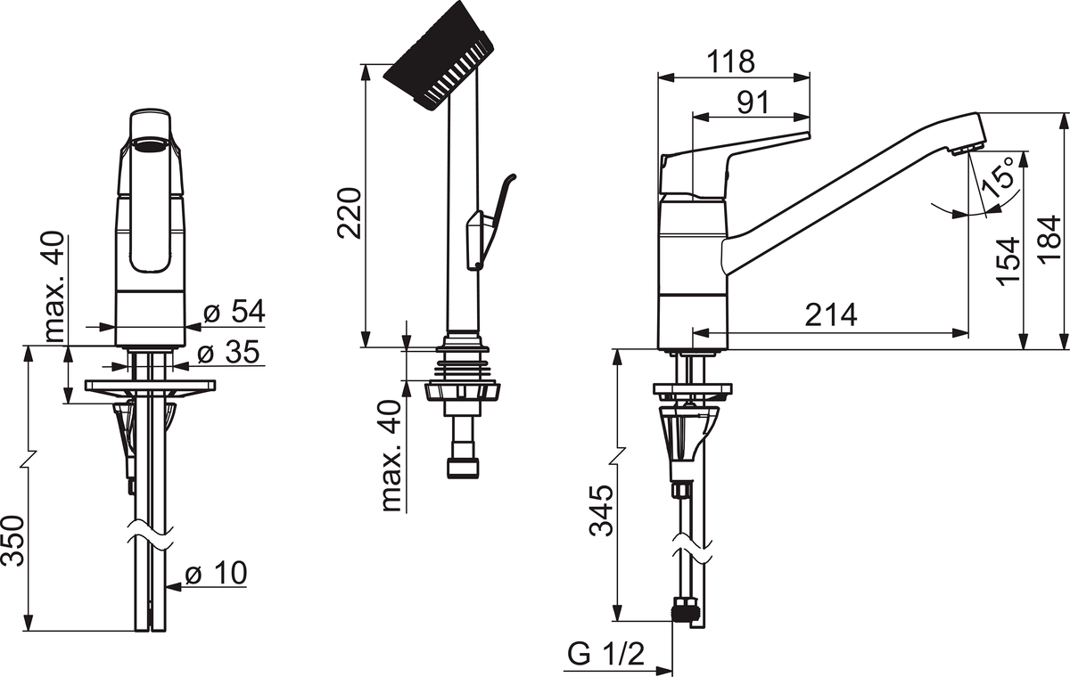 Oras 1828G Смеситель для хозяйственного помещения 1828G Vega Хром  - Вид №1