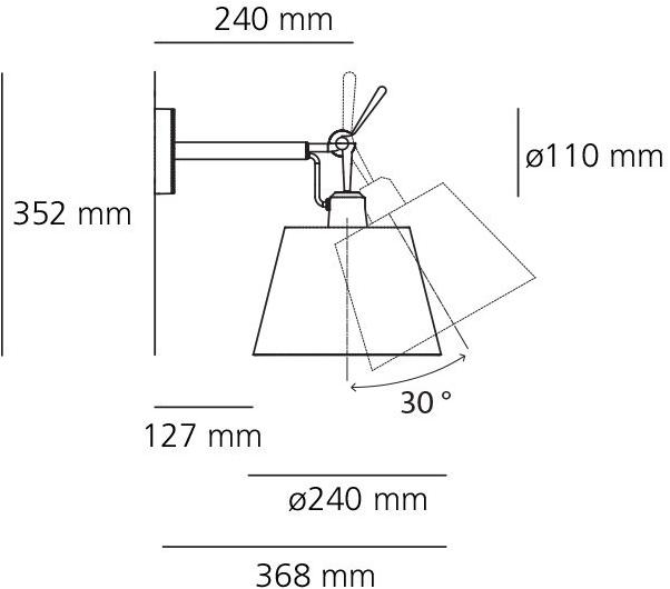 Artemide Настенный светильник из сатина Tolomeo sun-id-1461890 - Вид №5