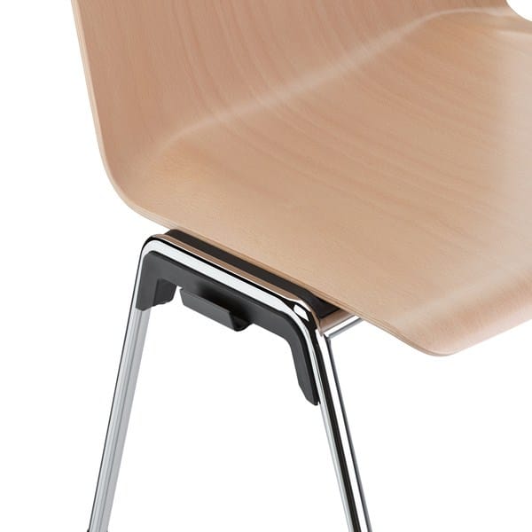 Штабелируемый стул из бука для залов ожидания Brunner герой ARCH-00119800 - Вид №4