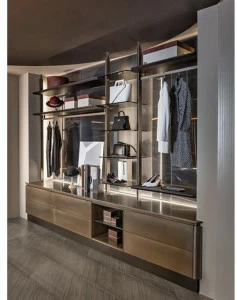 Shake Модульная деревянная гардеробная со встроенной подсветкой