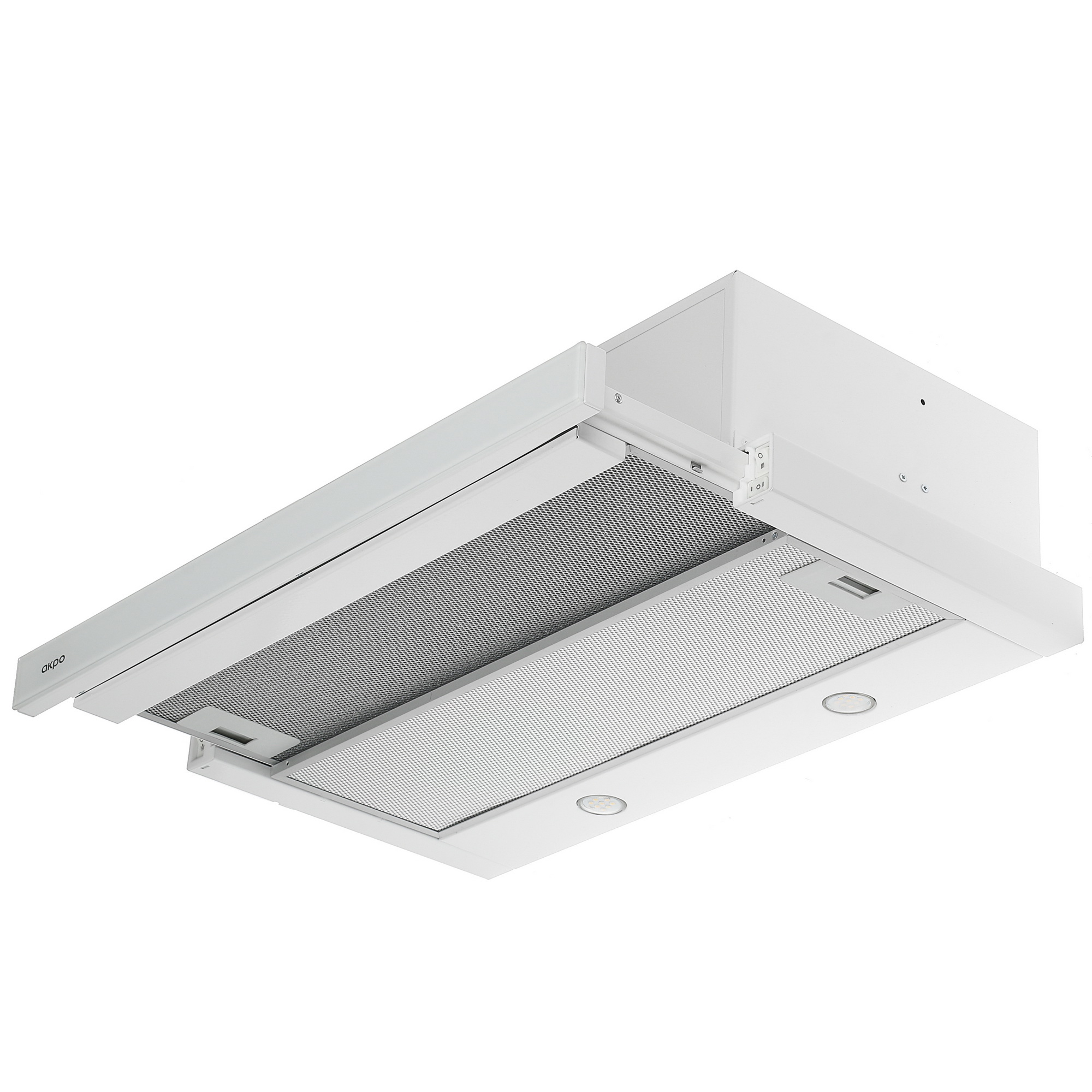 1381137 Вытяжка телескопическая Akpo WK-7 Light eco twin glass белый/белый STDN-0043888 - Вид №2