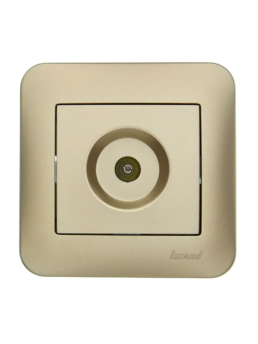 ASTI Розетка ТВ проходная золото LEZARD 7081-3636-129 - Вид №1