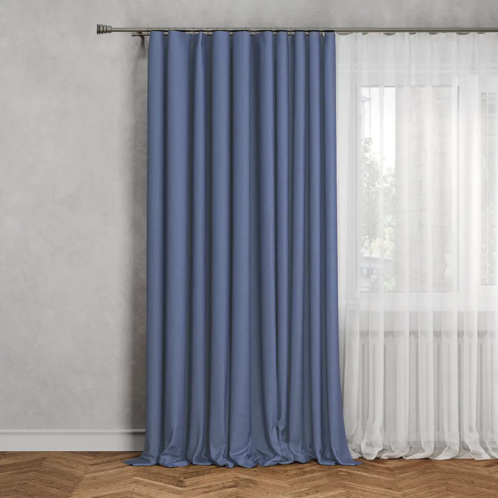 MIAMOZA Штора римская на ленте 200x310 см глубокий синий 88053775 STLM-1061267