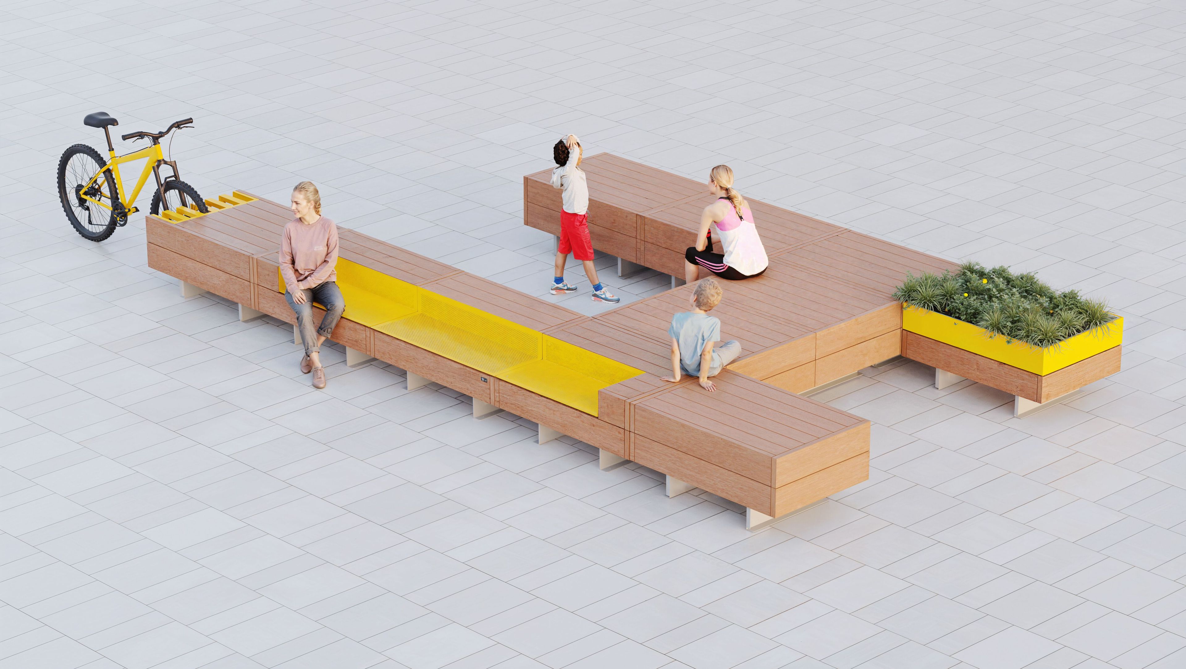 Наружное сиденье из стали и дерева DIMCAR нас ARCH-00055894 - Вид №5