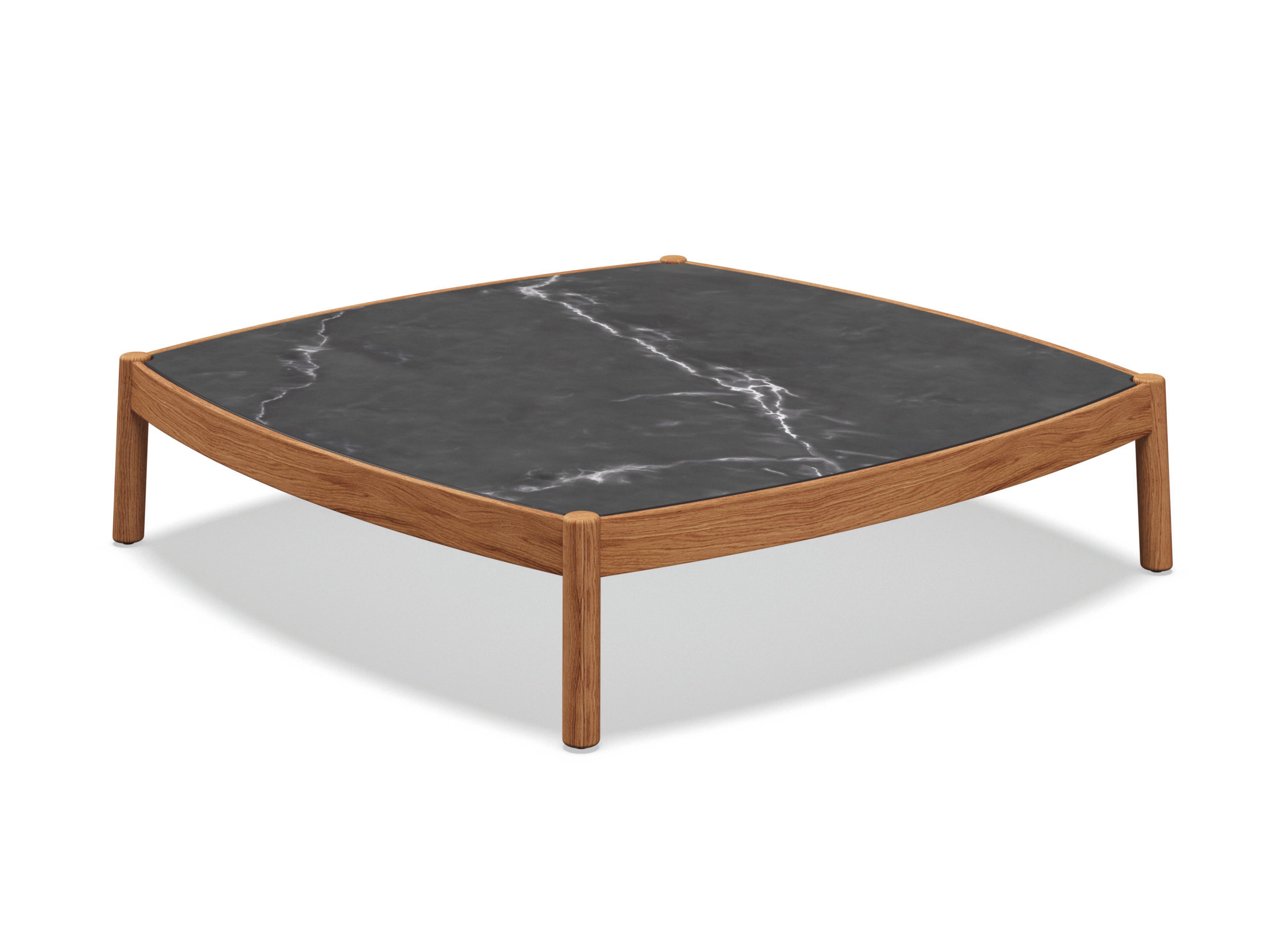 Квадратный низкий садовый столик с керамической столешницей Gloster Haven ARCH-00025330 - Вид №1