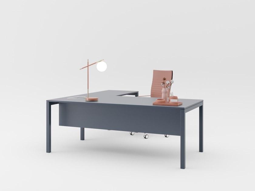 PROF Рабочий стол из дерева с системой управления кабелями Dieci sun-id-1393200 - Вид №13