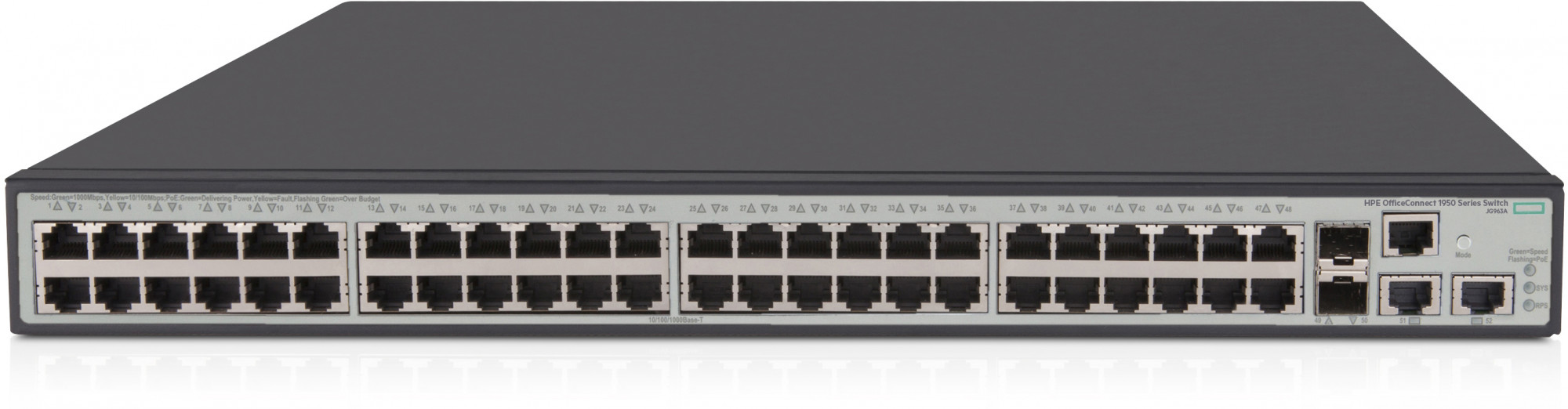 JG963A#ABB Hpe 1950 48g 2sfp+ 2xgt poe+ switch HP Enterprise Santreyd 