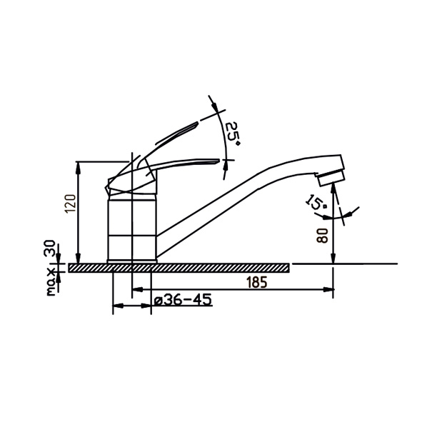 40-02 Jamaica  Смеситель для умывальника  ARGO kran 4002jamaica - Вид №1