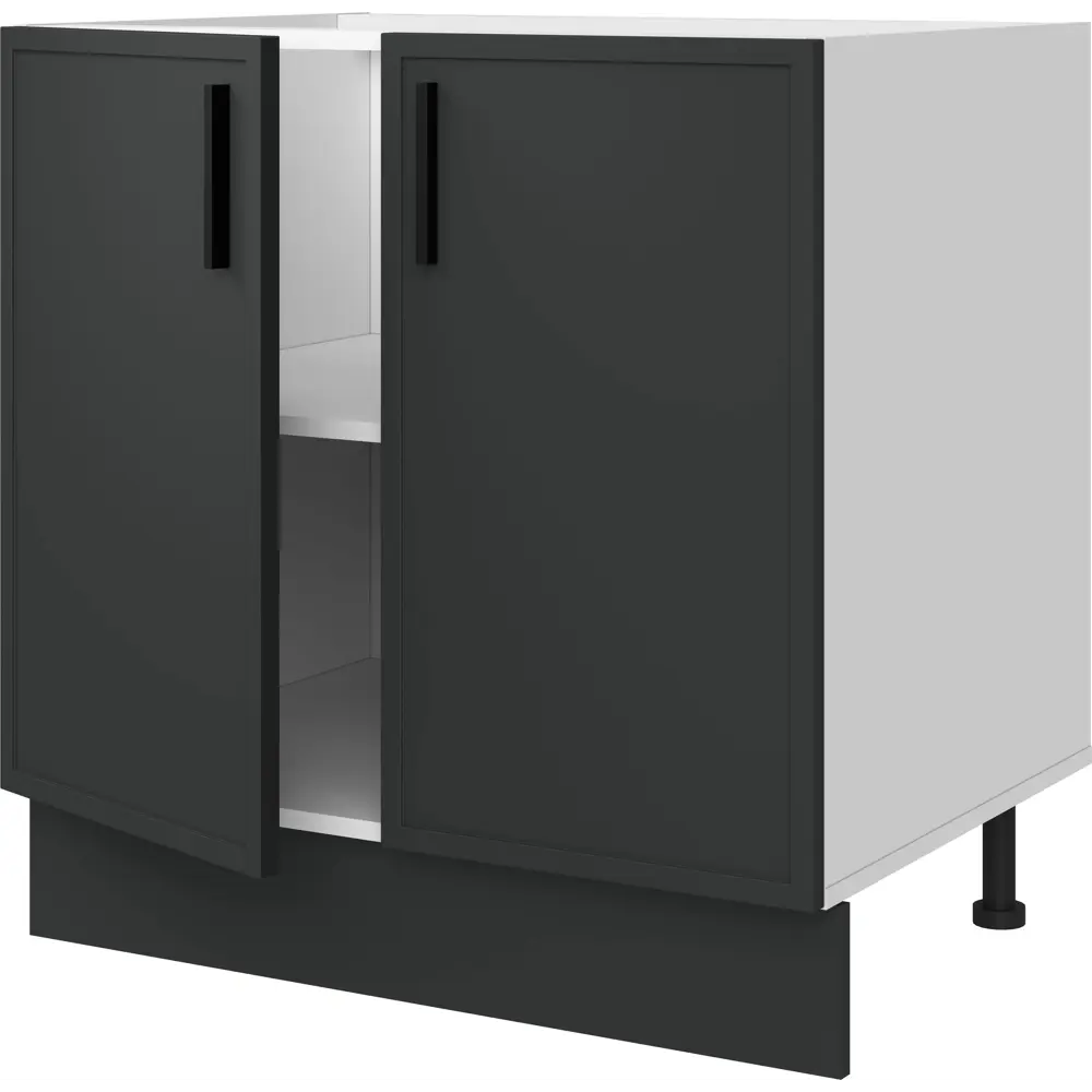 Кухонный шкаф напольный Неро Delinia 80x82.5x58 см МДФ цвет графит STLM-2003424 - Вид №2