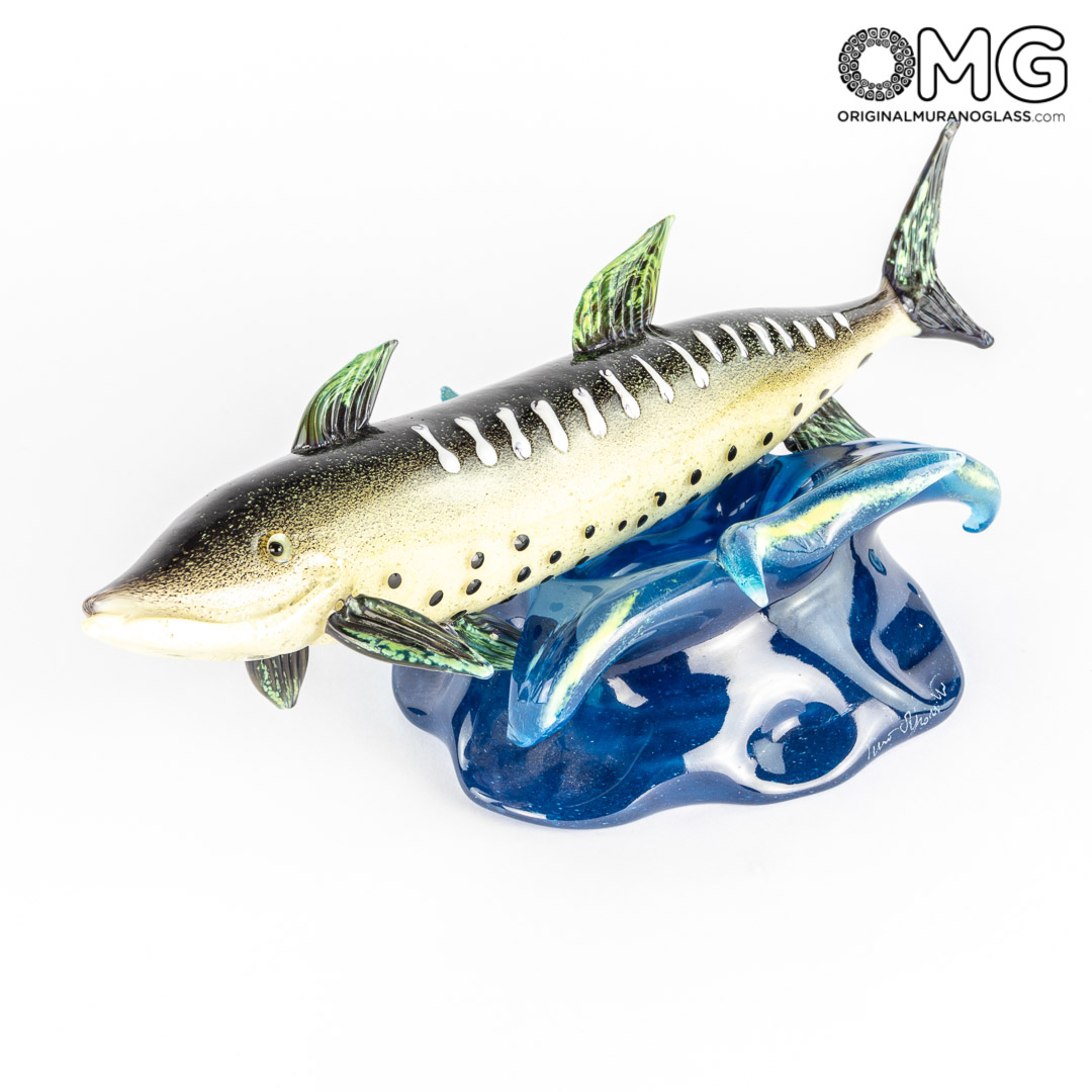 3523 ORIGINALMURANOGLASS Скульптура Лосось - Пино Синьоретто - муранское стекло OMG 40 см  - Вид №1