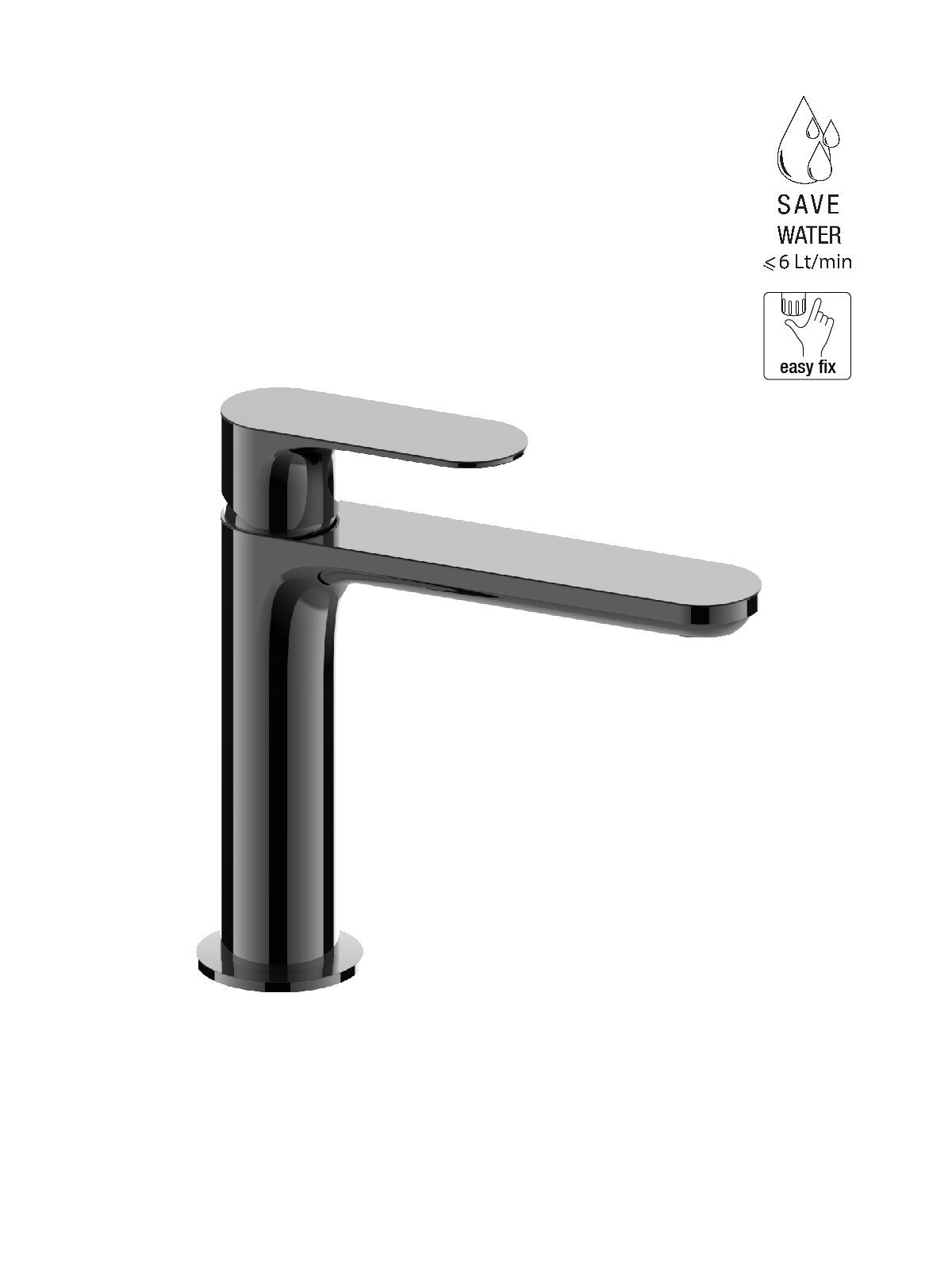 Однорычажный смеситель для раковины без слива Rubinetterie Frattini Lea ARCH-00023808 - Вид №19