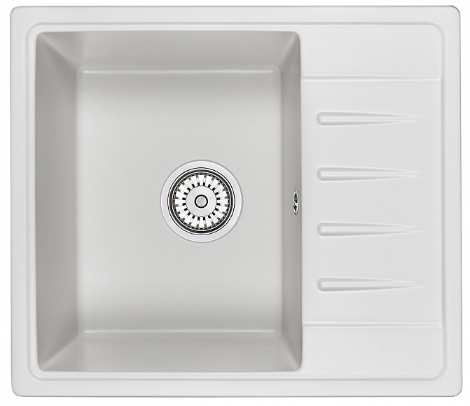 5803, БЕЛЫЙ, кухонная мойка, СтандАРТ кварц GRANULA Standart 5803-ST55 - Вид №1