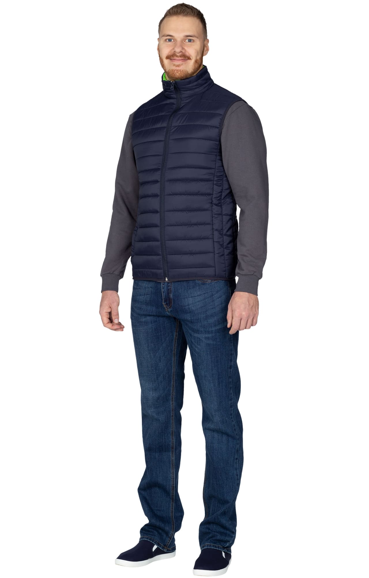 69662 Жилет стеганый  dark blue El-Risto  Демисезонная одежда размер M (92)  - Вид №1