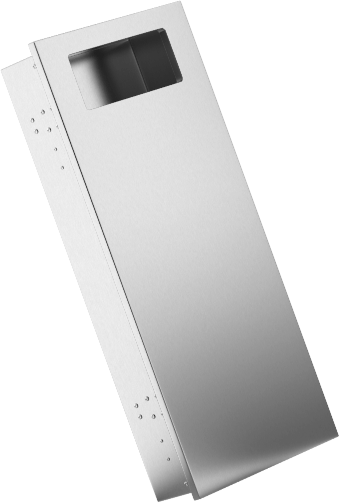 P740-S Встраиваемый контейнер из нержавеющей стали объемом 18 л, помещается в нишу глубиной 100 мм.