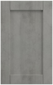 Фасады для кухни Кантри Фрезеровка «Лжевыборка» Бетон серый №286