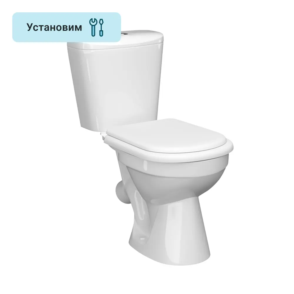 Унитаз-компакт Керамин Лаго МС Алкапласт косой выпуск одинарный слив 84556167 STLM-2029197