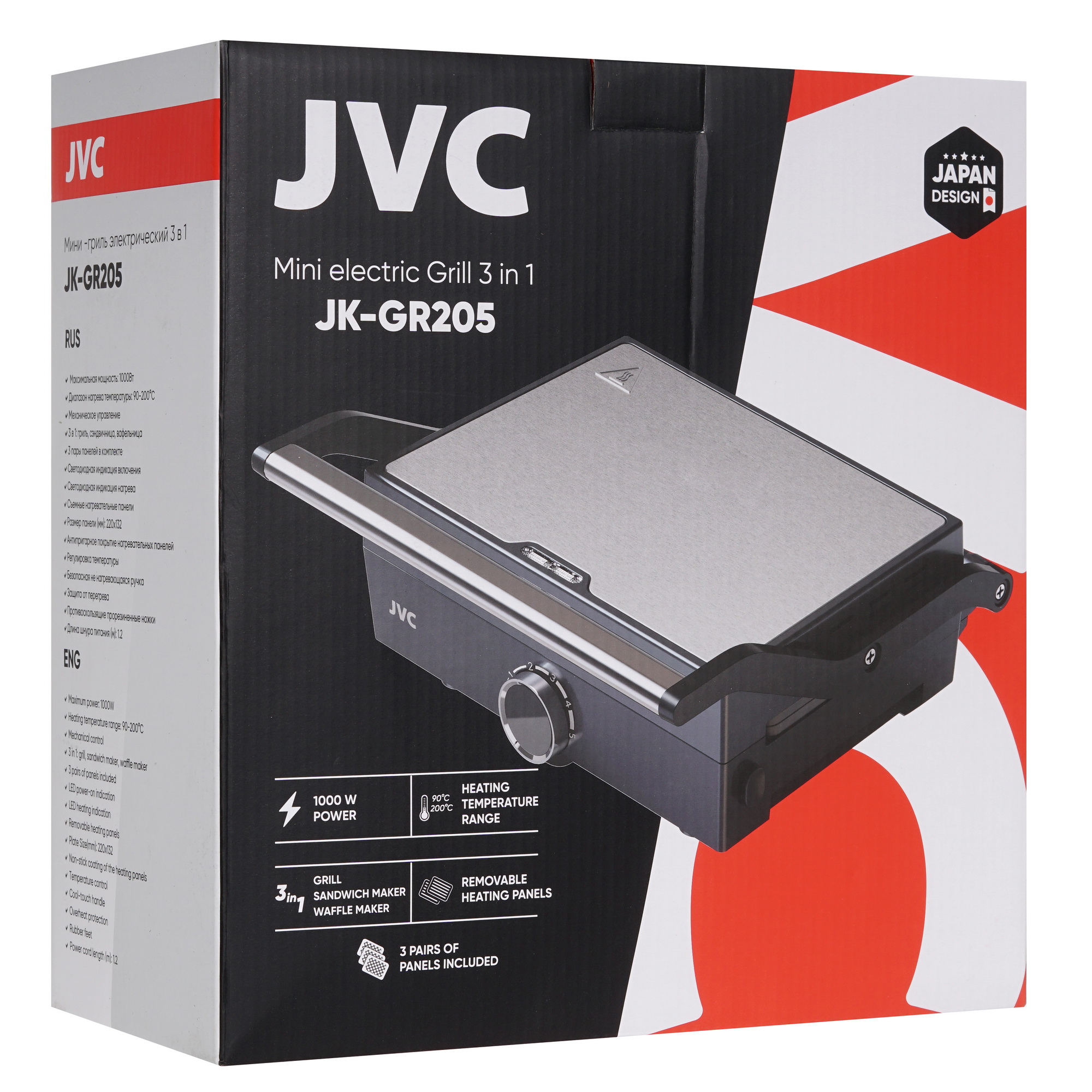 9215353 Гриль JVC JK-GR205 серебристый STDN-0086620 - Вид №9