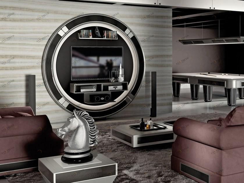 Vismara Design Лакированная тумба под ТВ с системой управления кабелями Desire sun-id-1379119