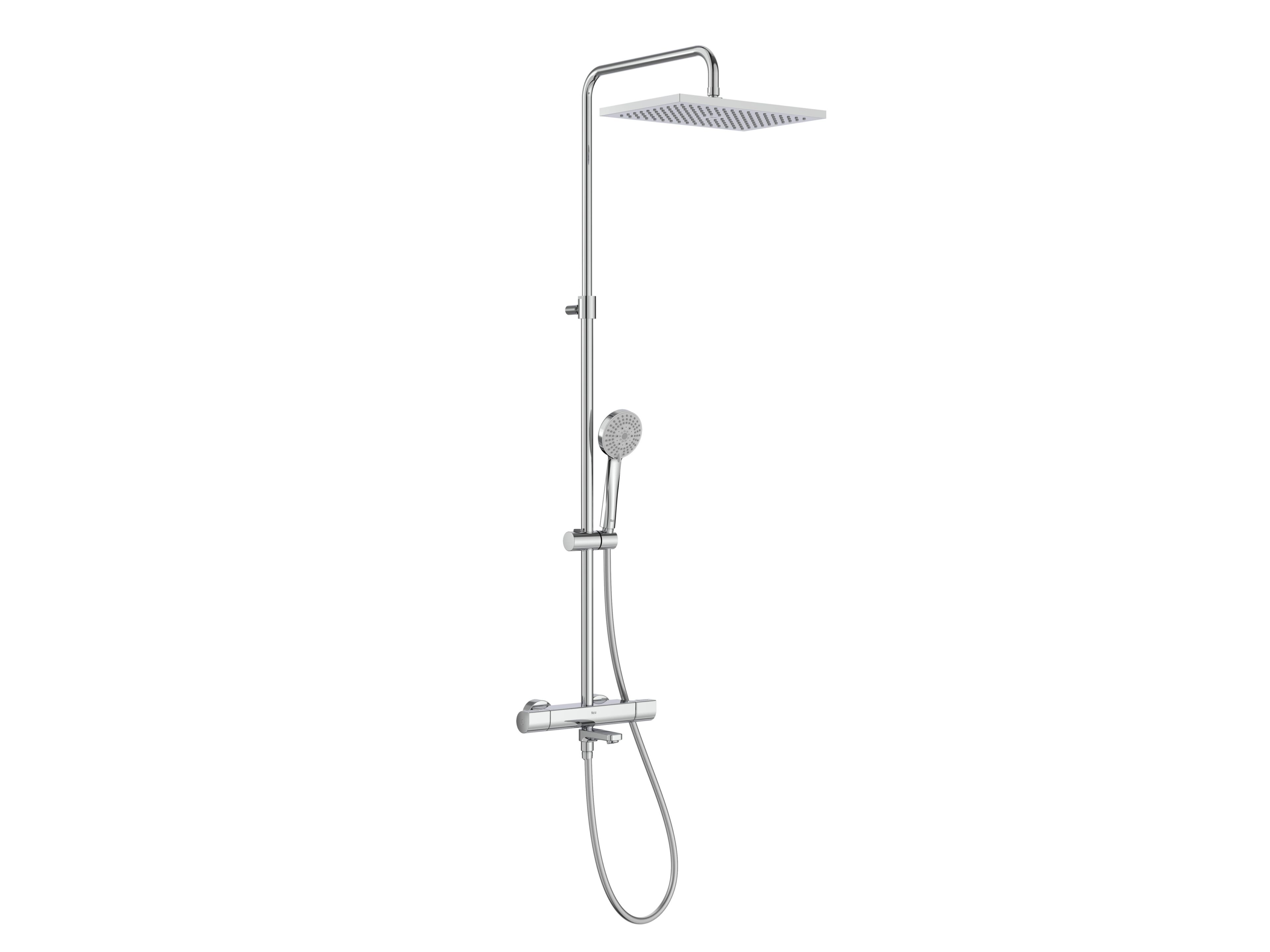 Термостатическая настенная душевая колонна с ручным душем Roca T-SQUARE 5A2H2EC00 ARCH-00038705 - Вид №1