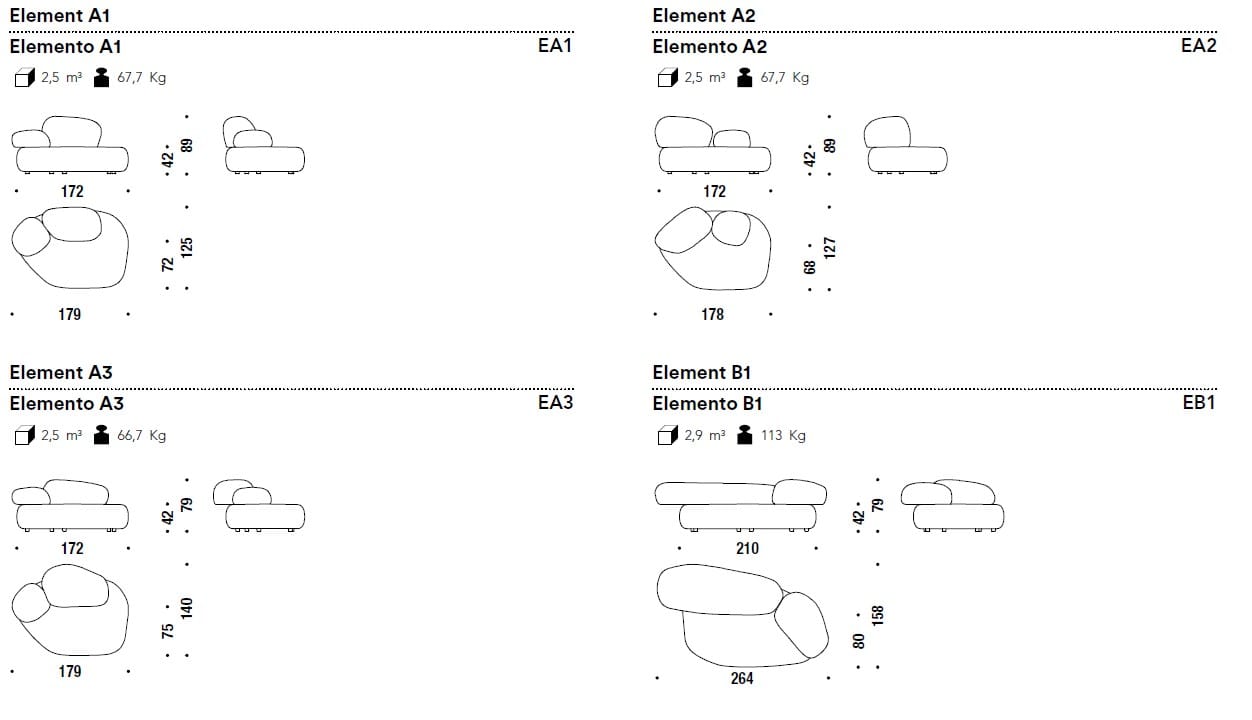 Модульный диван MOROSO PEBBLE RUBBLE ARCH-00033031 - Вид №24