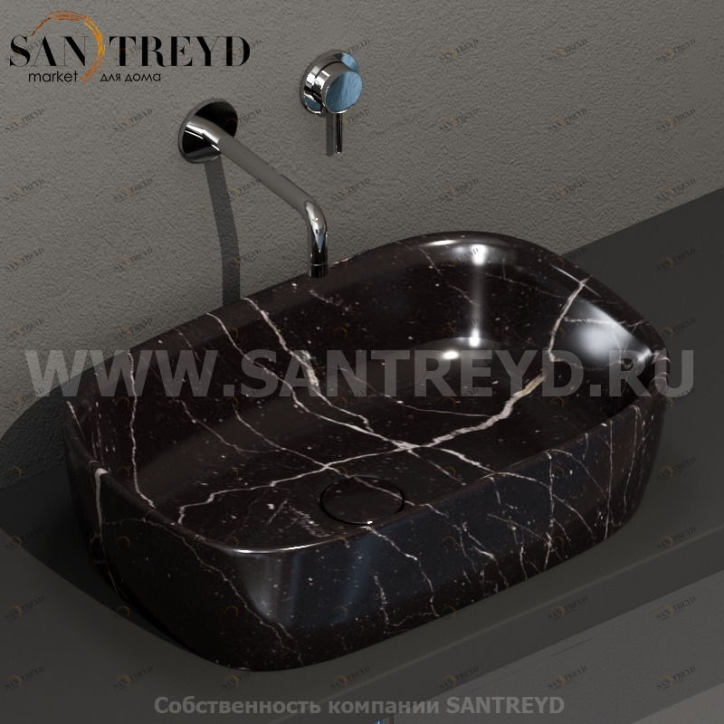 GE045PN Накладная раковина на столешницу  прямоугольная Ceramica Globo GENESIS