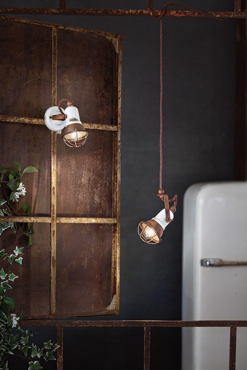 FERROLUCE Регулируемый круглый керамический настенный светильник Loft C1675 - c1675/1 - Вид №9